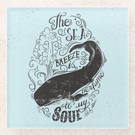 Het Zee Breeze is parfumus Glazen Onderzetter (Voorkant)