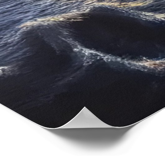 Het zee een rots en een kasteel | AI Art. Poster (Hoek)