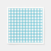 Het Zee Gingham Paper Napkin Servet (Voorkant)