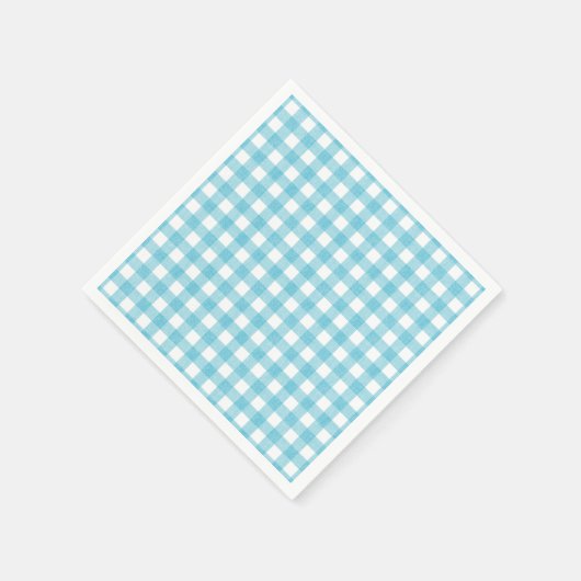 Het Zee Gingham Paper Napkin Servet (Hoek)
