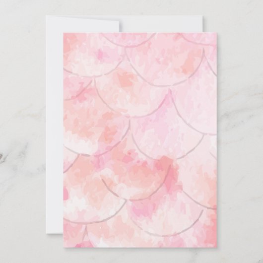 Het Zee Girl Party Invitation Kaart (Achterkant)