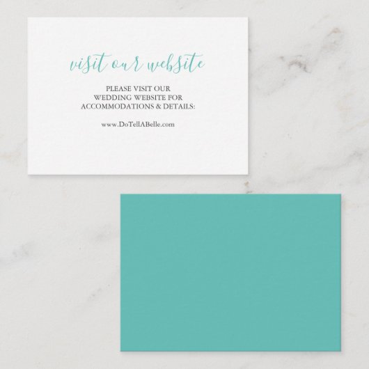 Het Zee Glass Blue Script van de kaart van de webs (Voorkant / Achterkant)