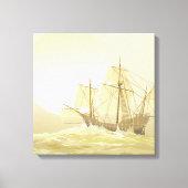 Het Zee Gold Sunset verkopen Canvas Afdruk (Voorkant)