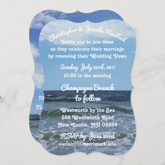 Het Zee High Definition Wedding Invitation Kaart (Voorkant / Achterkant)