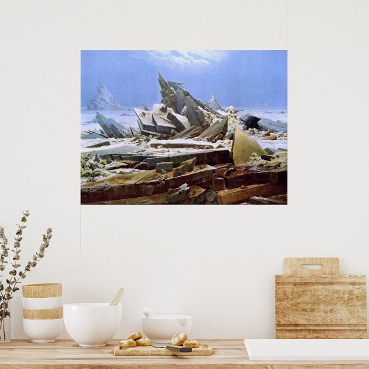 Het Zee Ice, Caspar David Friedrich Poster (Keuken)