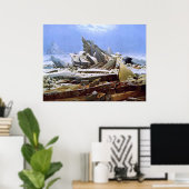Het Zee Ice, Caspar David Friedrich Poster (Thuiskantoor)