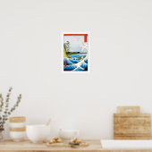 Het Zee in de provincie Suruga, 1858 Poster (Keuken)