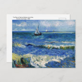 Het Zee in Saintes Maries de la Mer, Van Gogh Post Briefkaart (Voorkant / Achterkant)