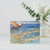 Het zee in Saintes-Maries door Vincent van Gogh Briefkaart (Staand voorkant)