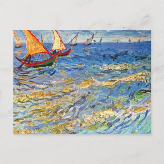 Het zee in Saintes-Maries door Vincent van Gogh Briefkaart (Voorkant)