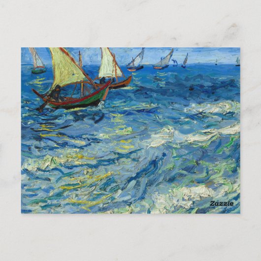 Het Zee in Saintes-Maries door Vincent van Gogh Briefkaart (Achterkant)