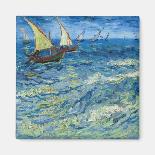 Het Zee in Saintes-Maries door Vincent van Gogh Magneet (Voorkant)