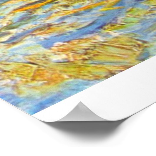 Het zee in Saintes-Maries door Vincent van Gogh Poster (Hoek)