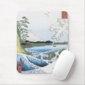 Het Zee in Satta, Hiroshige, 1858 Mousepad Muismat (Met muis)