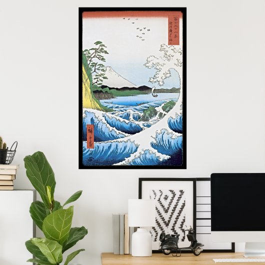 Het zee in Satta in de provincie Suruga Poster (Thuiskantoor)