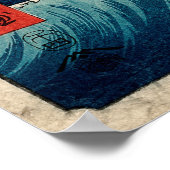 Het Zee in Satta in de provincie Suruga. Poster (Hoek)