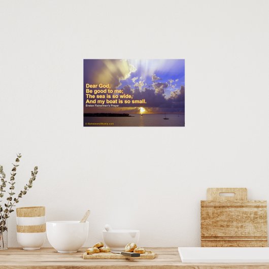 Het zee is zo breed poster (Keuken)