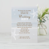 Het Zee na de bruiloft brunch uitnodiging (Staand voorkant)