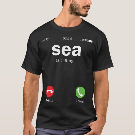 Het zee noemt het grappig t-shirt (Voorkant)