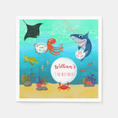 Het Zee Ocean Animals Birthday Party Servet (Voorkant)