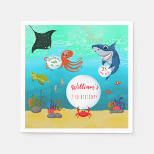 Het Zee Ocean Animals Birthday Party Servet