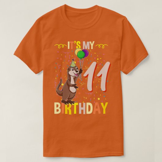 Het Zee Otter van mijn elfde verjaardag T-shirt (Design voorkant)