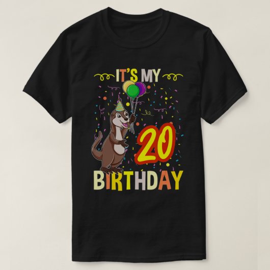 Het Zee Otter van mijn twintigste verjaardag T-shirt (Design voorkant)