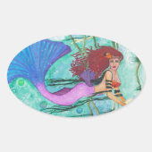 Het Zee Ovale Sticker (Voorkant)