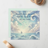Het Zee & Quote Notitiekaartje (Voorkant / Achterkant in situ)