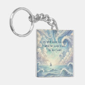 Het Zee & Quote Sleutelhanger (Voorkant Links)
