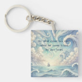 Het Zee & Quote Sleutelhanger (Voorkant)