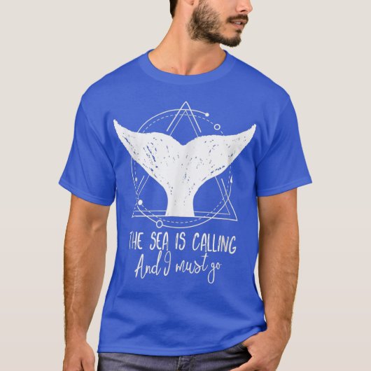 Het Zee roept me op om te gaan gooien. T-shirt (Voorkant)
