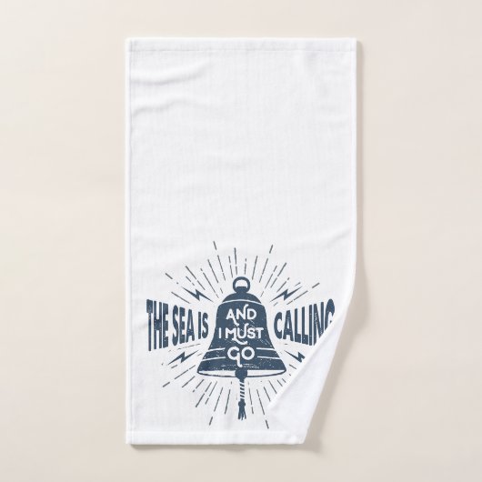 Het Zee roept nautisch Bad Handdoek (Handdoek)