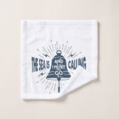 Het Zee roept nautisch Bad Handdoek (Wasdoekje)