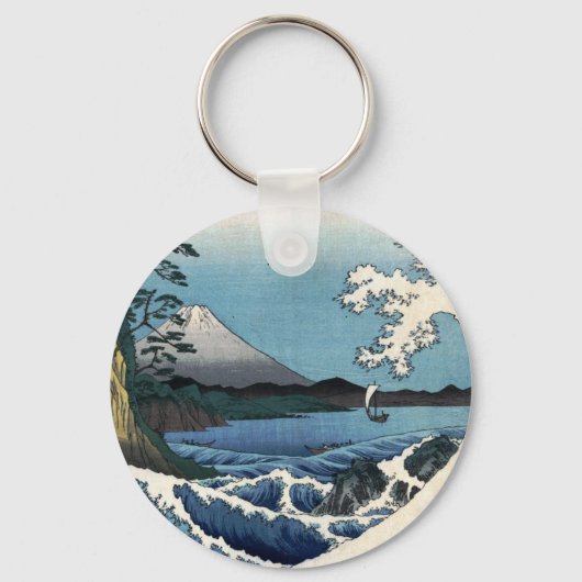 Het Zee Satta in de provincie Suruga, Hiroshige Sleutelhanger (Voorkant)