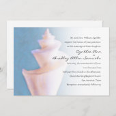 Het Zee Shell dat van de bruiloft op Blauw trekt Kaart (Voorkant / Achterkant)