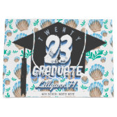 Het Zee Shell-patroon van het Gepersonaliseerd Afs Groot Cadeauzakje (Voorkant)