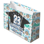 Het Zee Shell-patroon van het Gepersonaliseerd Afs Groot Cadeauzakje (Voorkant Gekanteld)