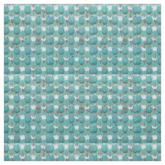 Het Zee Shell van het Kunstdeco van 1950 van Shell Stof (Swatch)