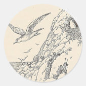 Het Zee springt Ronde Sticker (Voorkant)