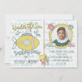 Het Zee Submarine Birthday Party Afbeelding Kaart