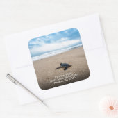 Het Zee van de baby schildert op het Adres van de  Vierkante Sticker (Envelop)