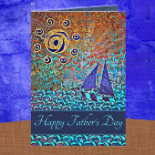 Het Zee van de oceaan een Vaderdag met Happy Kaart