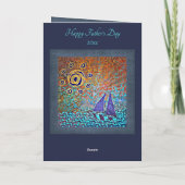 Het Zee van de oceaan een Vaderdag met Happy Kaart (Achterkant)