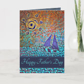 Het Zee van de oceaan een Vaderdag met Happy Kaart (Voorkant)