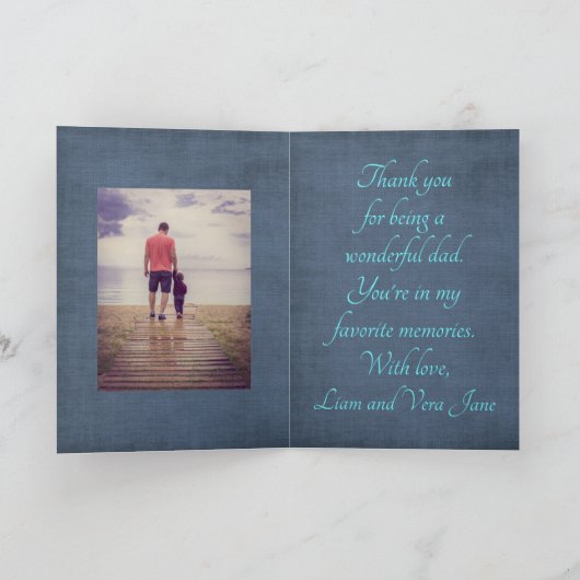 Het Zee van de oceaan een Vaderdag met Happy Kaart (Binnen)