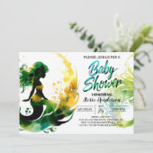 Het Zee van de Zeemeermin: Baby shower Kaart (Staand voorkant)