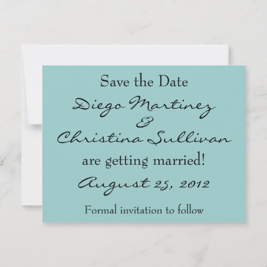 Het Zee van het strand sparen de Aankondiging van  (Achterkant)