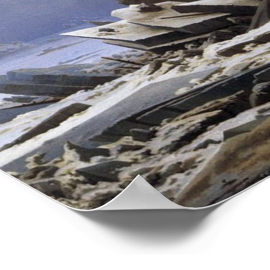 Het Zee van Ice door Caspar David Friedrich Poster (Hoek)