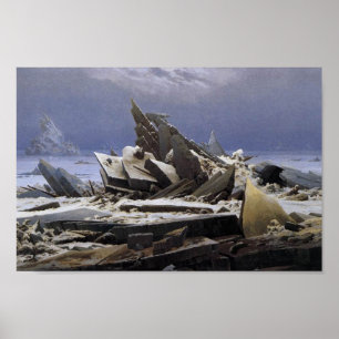 Het Zee van Ice door Caspar David Friedrich Poster